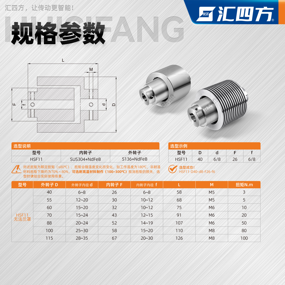 徑向磁力聯軸器 HSF11