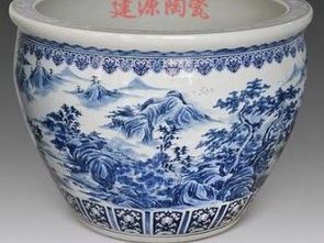 圖 定做陶瓷小缸價格 手繪青花瓷荷花缸 陶瓷缸廠家 北京禮品