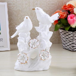 鐘家窯 景德鎮(zhèn)陶瓷創(chuàng)意情人節(jié)結(jié)婚禮物擺件家居裝飾品工藝品時尚擺設(shè)新婚慶禮品